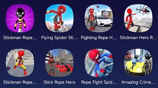 Stickman Rope Hero,Flying Spider Stickman Hero,Fighting Rope Hero Vice Town,Stickman Hero Rope Game screenshot 4