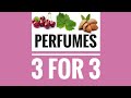3 FOR 3 PERFUMES - Almond, Cherry & Patchouli FRAGRANCES