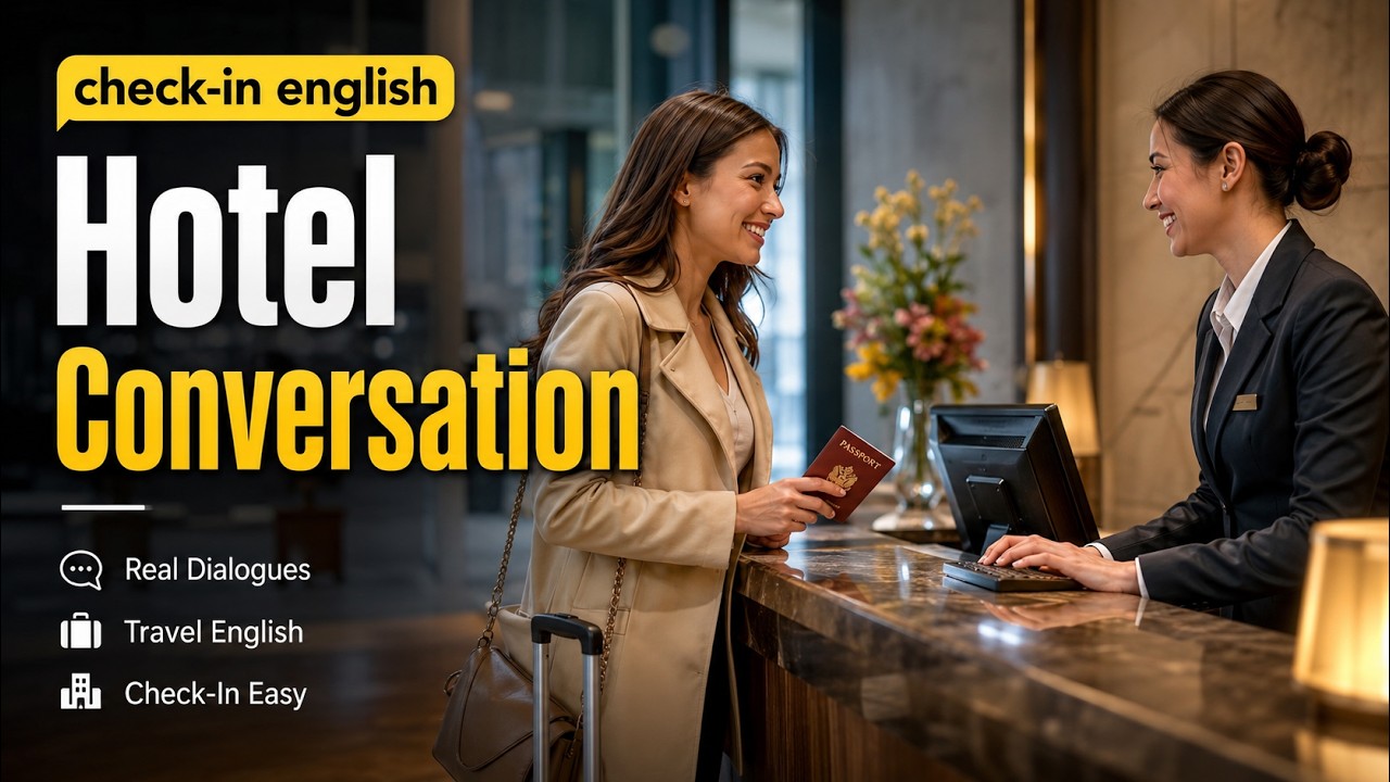 Hotel Check-in English Conversation | Real-Life Speaking Practice for ...