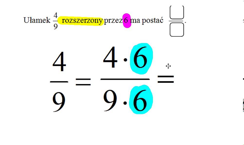 Skracanie I Rozszerzanie Ułamków Zadania Rozszerzanie ułamków zwykłych - YouTube