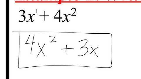 Algebra 6.1 Classify, Add, Subtract Polynomials