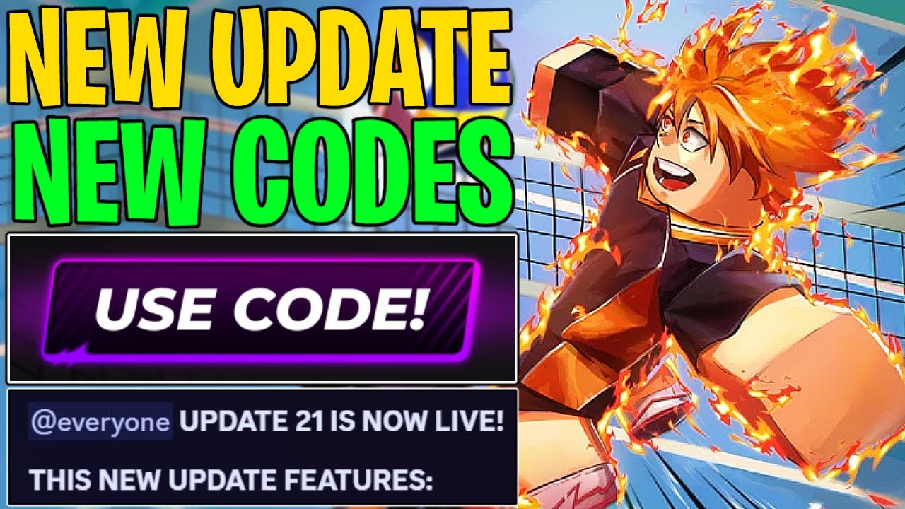 NEW VOLLEYBALL LEGENDS UPDATE + NEW CODES IN VOLLEYBALL LEGENDS ROBLOX ...