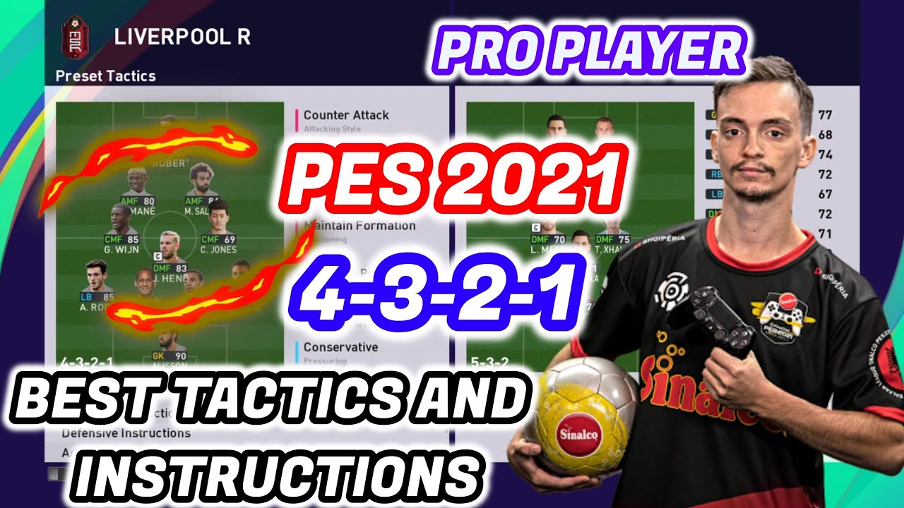 Pes 21 Best Formations 4 3 2 1 Tutorial Best Tactics Instructions How To Play 4 3 2 1 Youtube