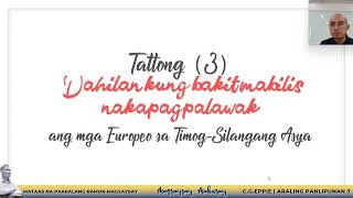 G7AP - TERM 2 - WEEK 1 Ang Imperyalismo sa Timog-Silangang Asya