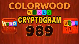 COLORWOOD WORDS CRYPTOGRAM level 989
