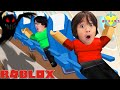 Ryan Escapes the Airplane with Daddy in ROBLOX! Let's Play Roblox Airplane 4 with Ryan's Daddy!