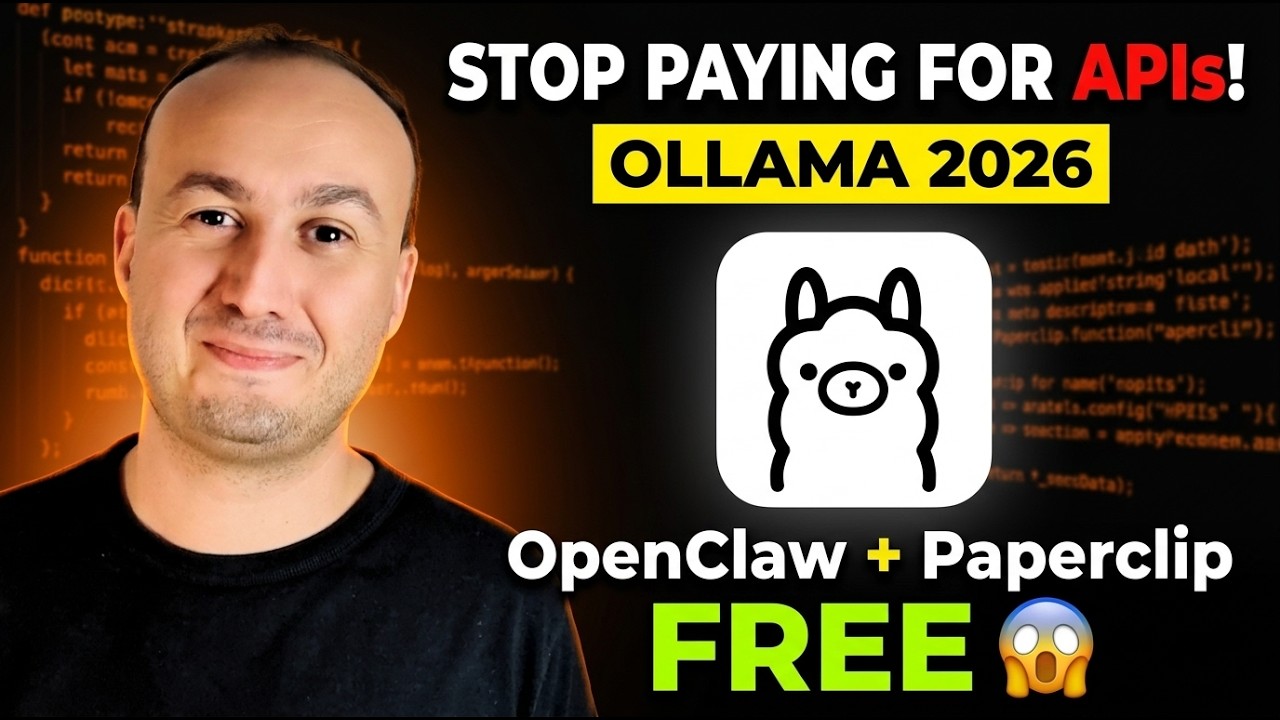 No More Paying for Claude! Ollama Runs OpenClaw + Paperclip WITHOUT API 🚀