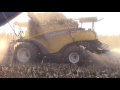 New Holland CR8090 Combine Harvesting in a 1,000 Acre Corn Field