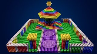 I Built a MASSIVE Colorful Temple Using Magnetic Balls! @MagnetWorld