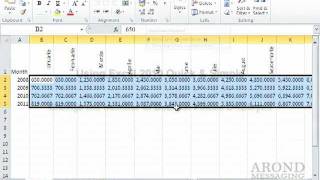 Using Excel 2010 - Change the Number of Decimal Places Displayed