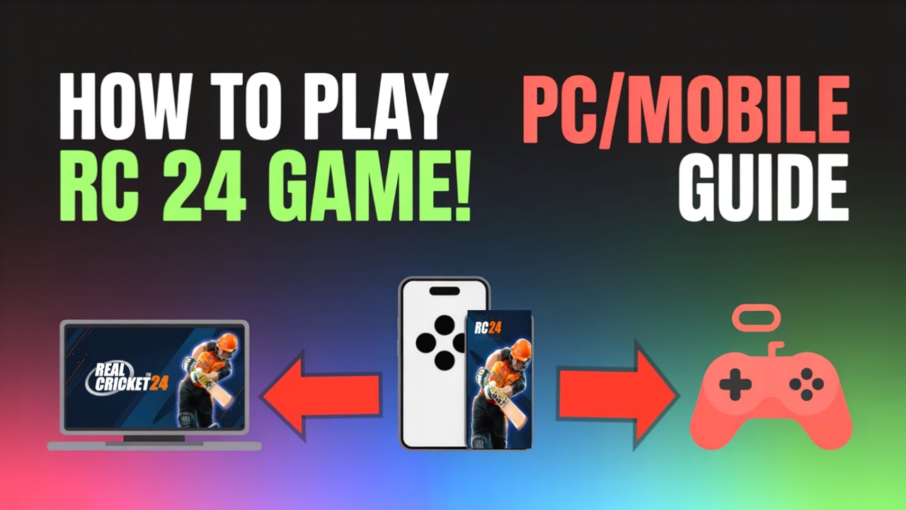 How To Play Real Cricket 24 On Pc/Laptop - Moblie Games Pc or Laptop me ...