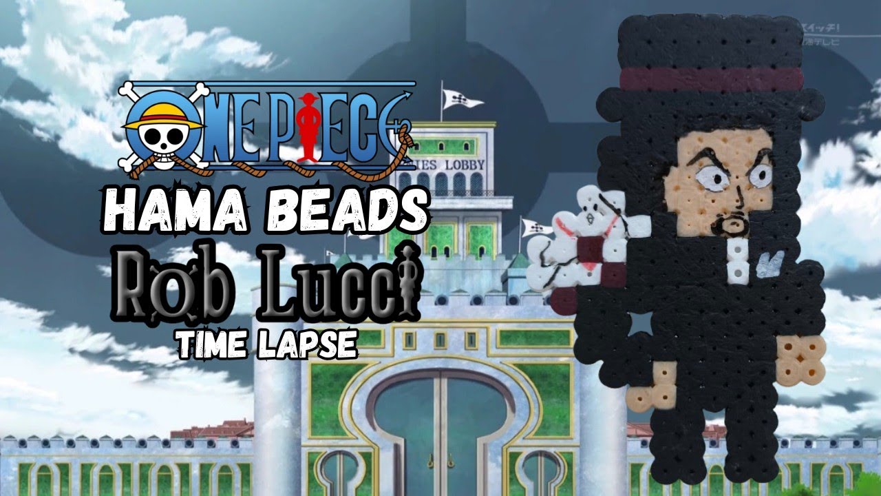 Rob Lucci Hama Beads One Piece 🐆  Pixel Art Time Lapse