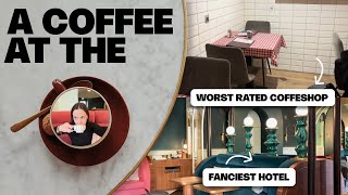A coffee at the fanciest hotel and the worst-rated coffeeshop. (In Budapest)