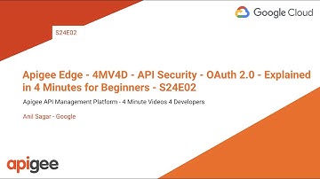 Apigee Edge - 4MV4D - API Security - OAuth 2.0 - Explained in 4 Minutes for Beginners - S24E02