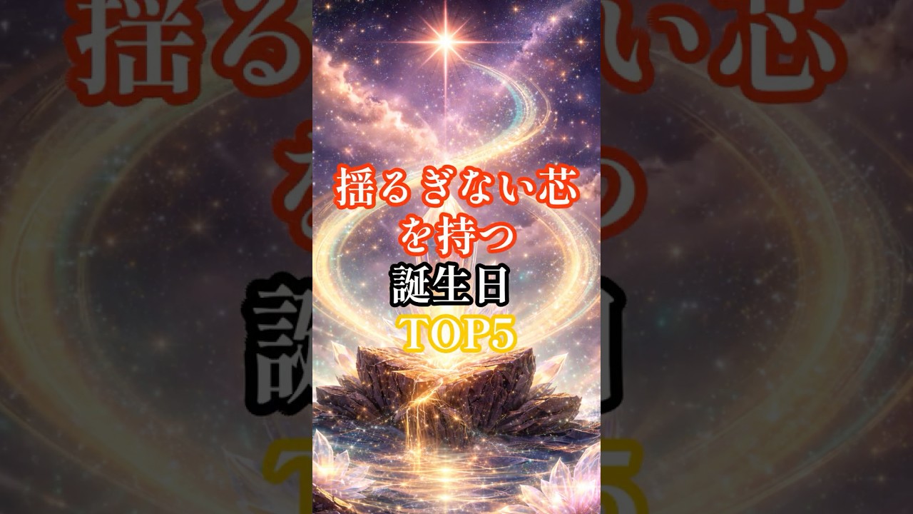 揺るぎない芯を持つ誕生日TOP５