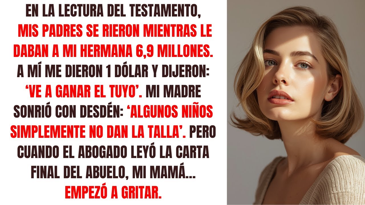 En la lectura del testamento, mis padres se rieron mientras le daban a mi hermana $6.9 millones...