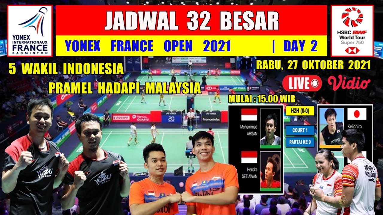 Yonex 2021 open jadual french french open