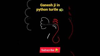 Make Ganesh ji in python turtle 🐢 graphics tutorial #python#pythonturtle#codingstatus