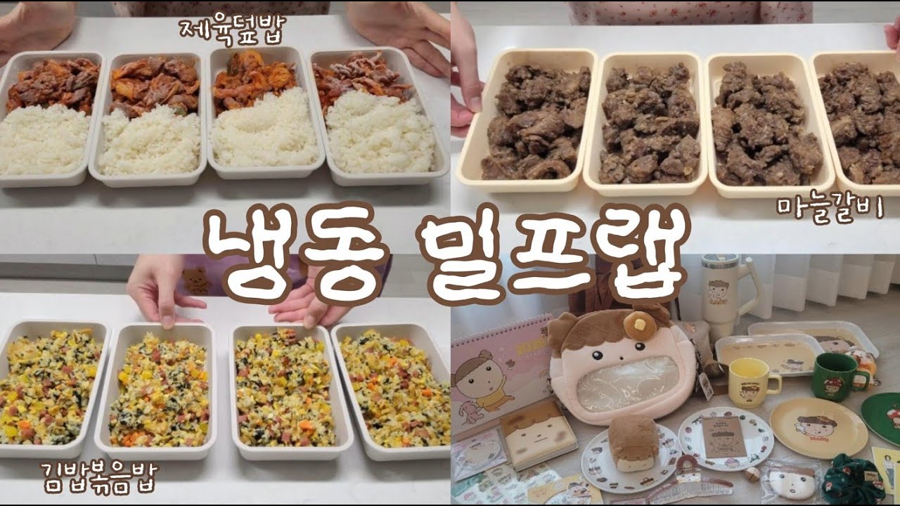 집밥 VLOGㅣ퇴근 후 3분 컷💥냉동실 넣어두면 끝! 밀프랩 3종 세트🍱 제육덮밥 / 마늘갈비 / 김밥볶음밥 / 마루 팝업스토어
