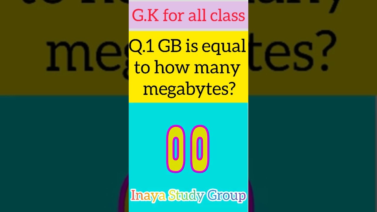 1 Gigabyte GB Is Equal To How Many Megabytes shorts trending 1 Gigabyte GB Is Equal To How Many Megabytes shorts trending