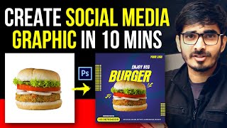 Create Social Media Graphic for Restaurant or Cafe in 10 mins with Photoshop | Step by Step in Hindi screenshot 2