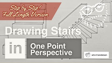 How to Draw Stairs in 3D: One Point Perspective Tutorial (FULL LENGTH)