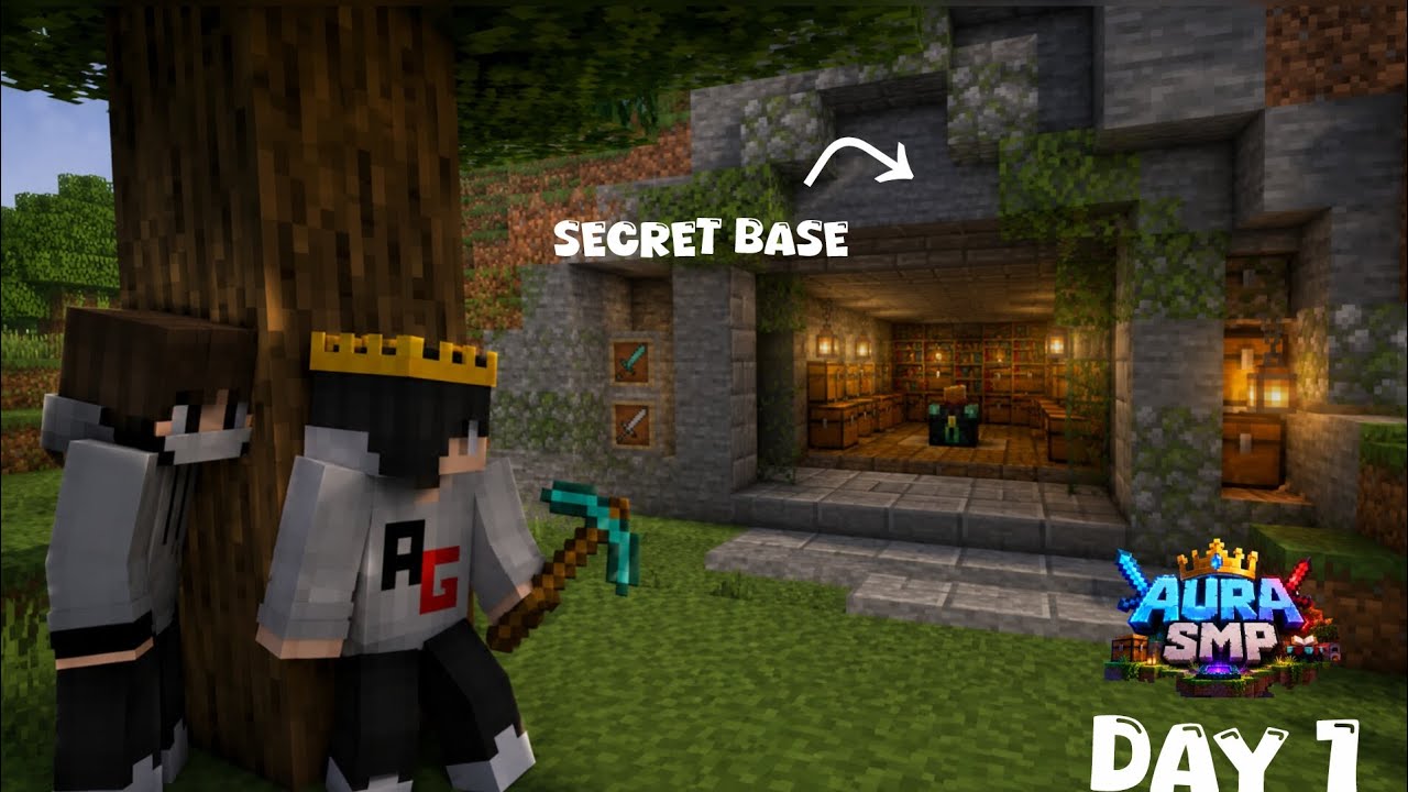 I JOINED AURA SMP and Found a Secret Base! #minecraft 