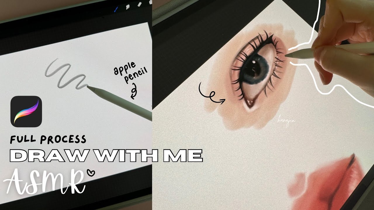 ️🎨 Draw With Me | IPAD ASMR | Procreate full process drawing - YouTube