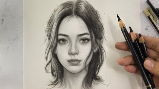 Watch This Pencil Portrait Come to Life | Realistic Girl Drawing