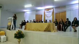 Discurso da aluno Patrícia Pereira na I Antologia de Escritores Aguasbelenses e convidados