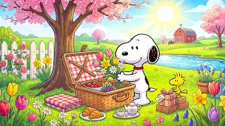 Snoopys Mothers Day Picnic Surprise  Relaxing Spring Jazz For Study U0026 Focus  Happy Mothers Day