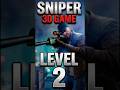 Sniper 3D Level 2 | 1 Shot 1 Kill 🎯 | Offline Game #shorts