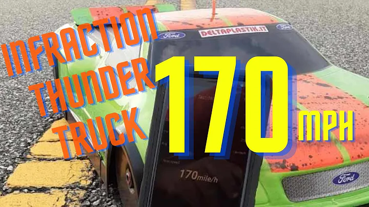 Arrma Infraction speed run,                             THUNDER TRUCK  NEW PB 170 mph