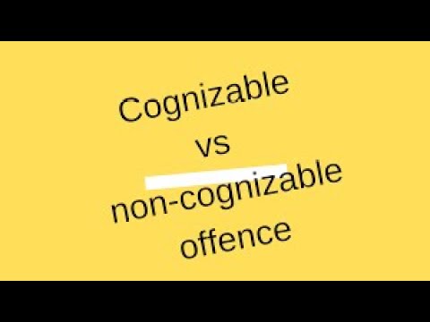 difference between cognizable