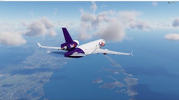X-Plane 12 4k Rotate MD-11 FedEx FL34 Descent KJFK CAMRN4 Arr. ILS 31R AutoLand