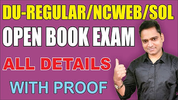Open Book Exam All Details | Delhi University | sol | ncweb | online exam | regular exam | edutrix |