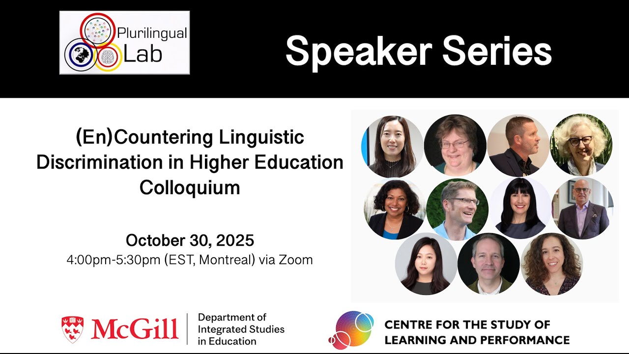 (En)countering Linguistic Discrimination in Higher Education: Colloquium Organized by Mi Yung Park