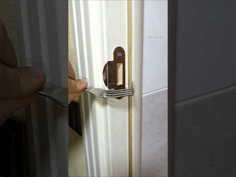 Great Life Hack for Doors! How to Securely Lock a Door if the Lock is Broken #diy #doors #tricks