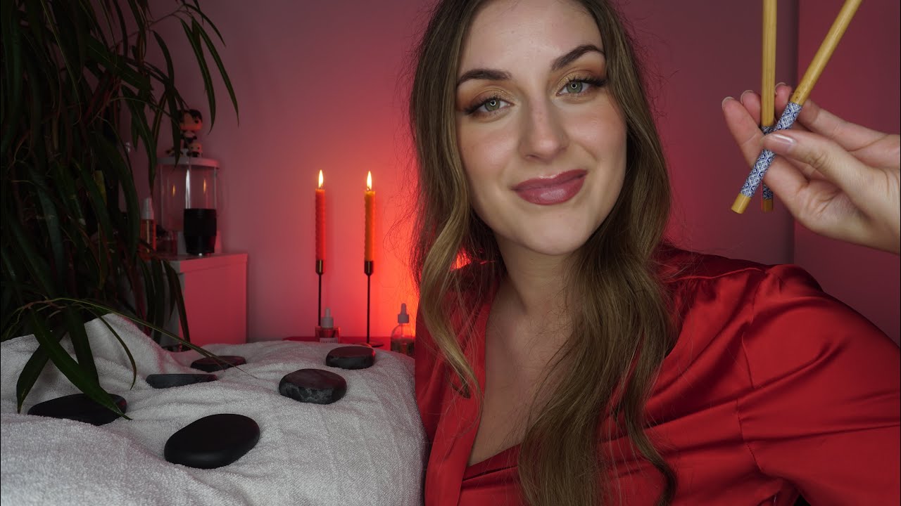 ASMR Deutsch Traumhafte Hot Stones Massage mit Öl | Scalping, Oil Massage, Spa Roleplay 