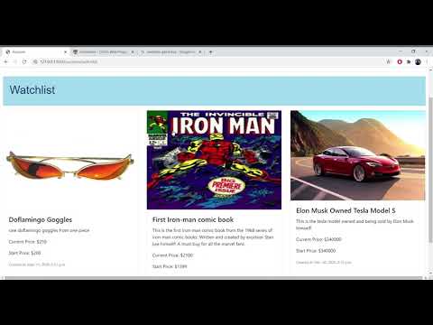 CS50's Web Programming with Python and Javascript | Project2 : Commerce