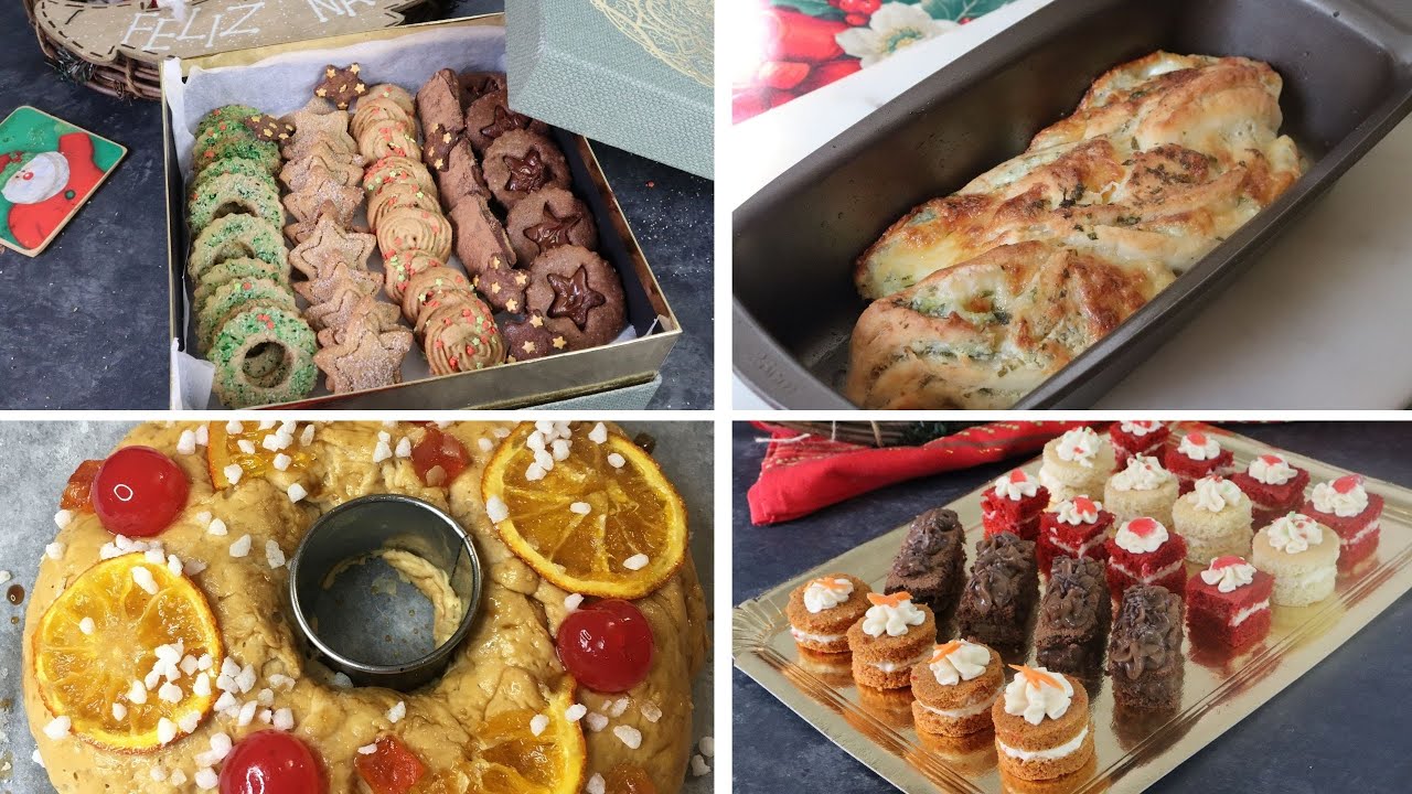 4 Recetas NAVIDEÑAS🎄 SIN  GLUTEN  (pan , tartas, roscón de reyes  y galletas)