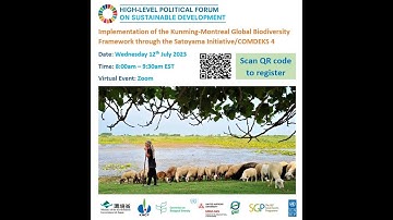 HLPF Side Event: Implementing the Kunming-Montreal Global Biodiversity Framework through COMDEKS 4