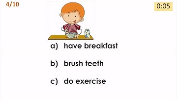 Daily Routines Test Quiz