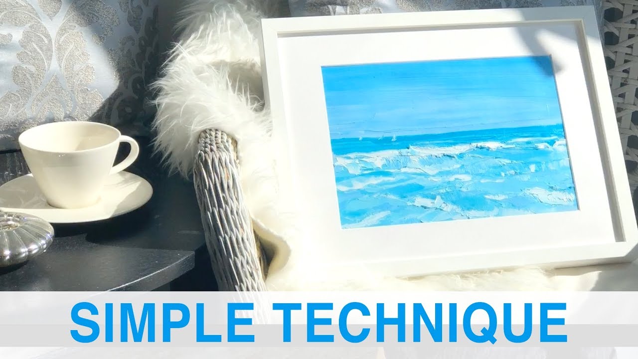 PAINTING TUTORIAL | how to paint ocean waves - YouTube