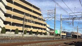 EF65 1104とホキ1000形貨物列車通過【北大宮】