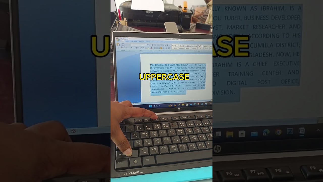 Change case Shortcut key Ms Word 