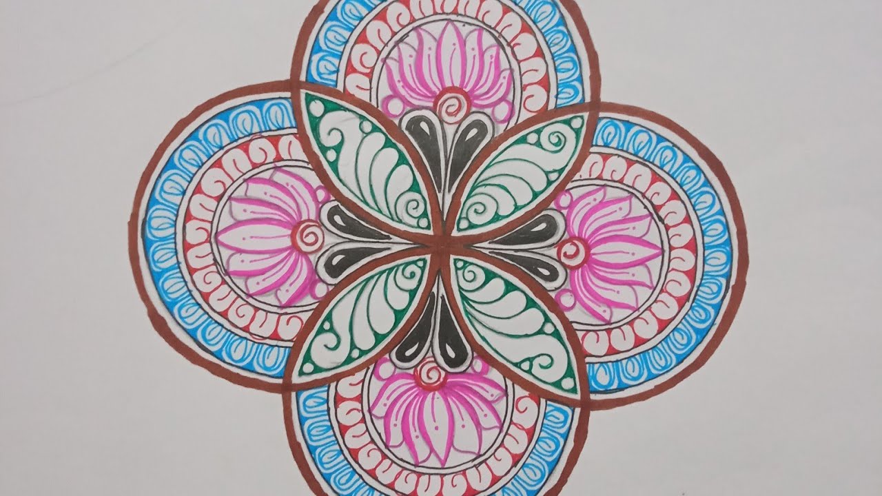 Mandala design step by step 😍❤