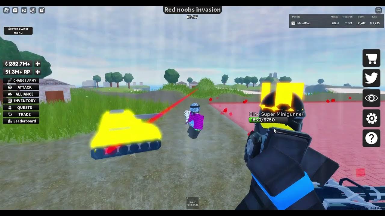 Noob Army Tycoon Elite Super Minigunner Showcase YouTube