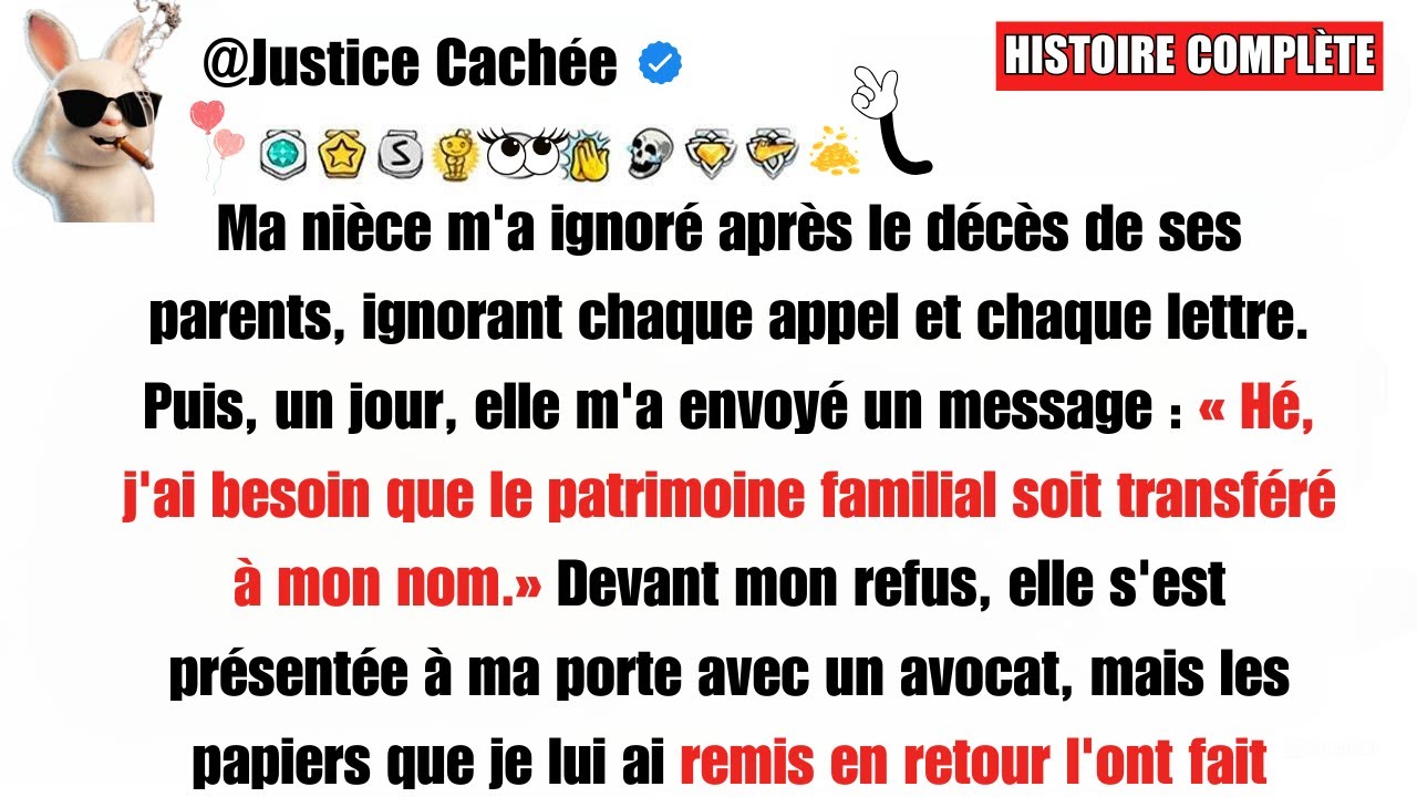 Ma nièce m'a fantôme après le décès de ses parents, ignorant chaque appel et chaque lettre