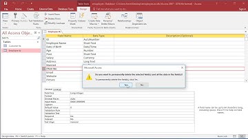 2.Microsoft Access 2016:  Field Property